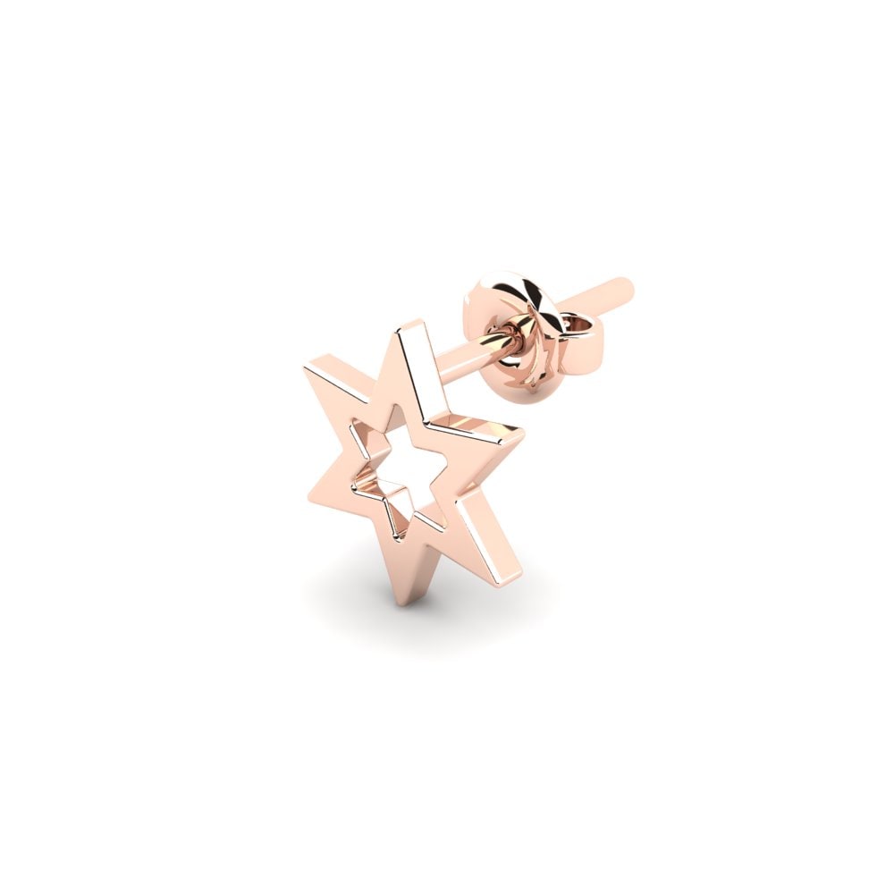 14ct Rose Gold Men's Earring Fiesion