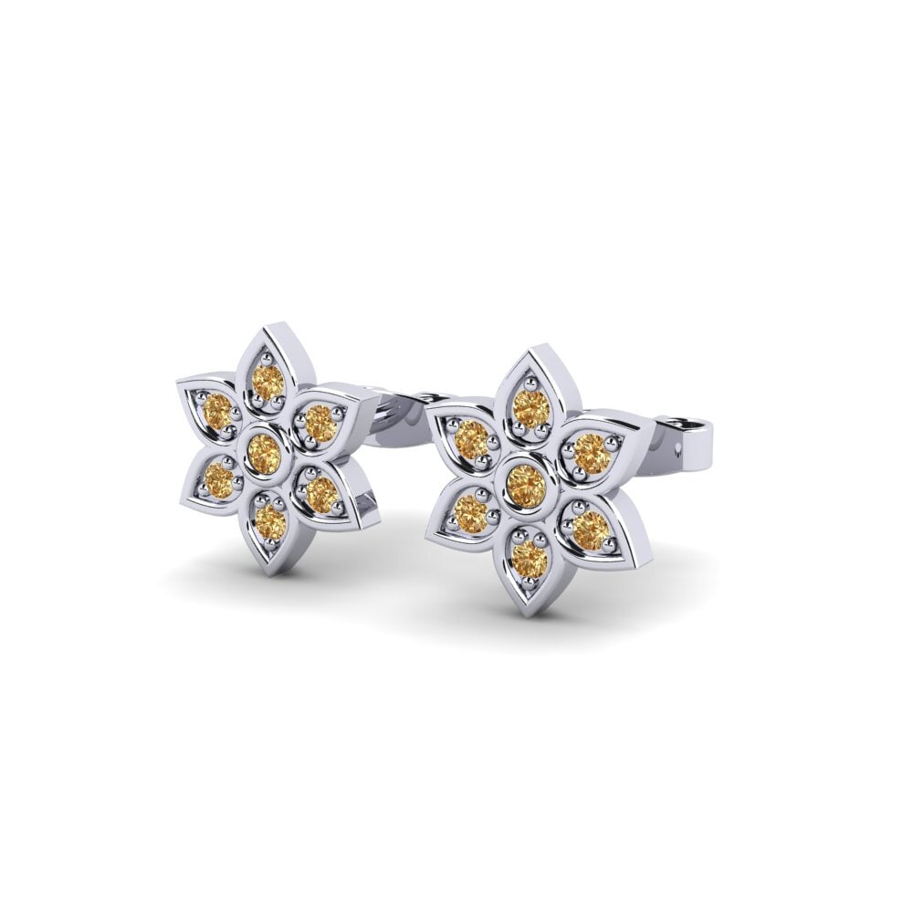 Diamant Brun Boucle d'oreille femme Fife