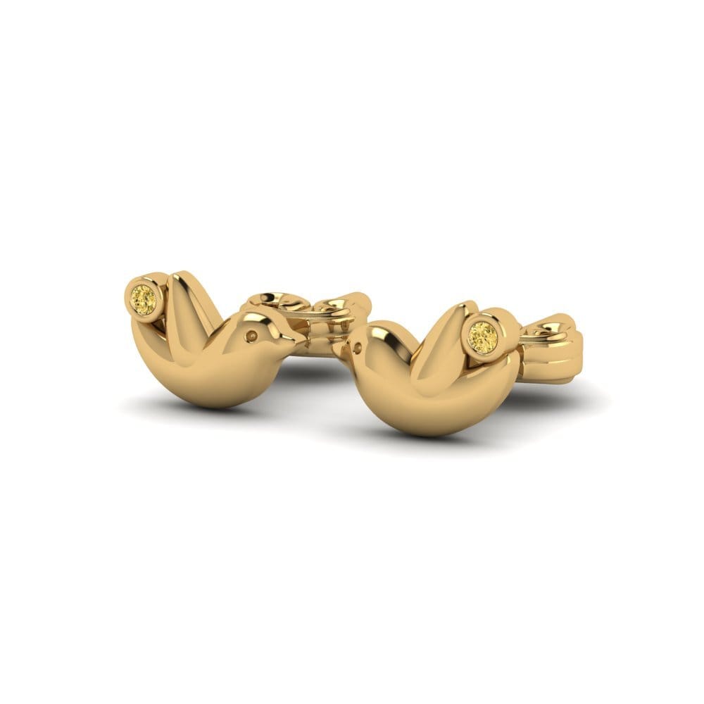14ct Yellow Gold Yellow Diamond Kid's Earring Fila