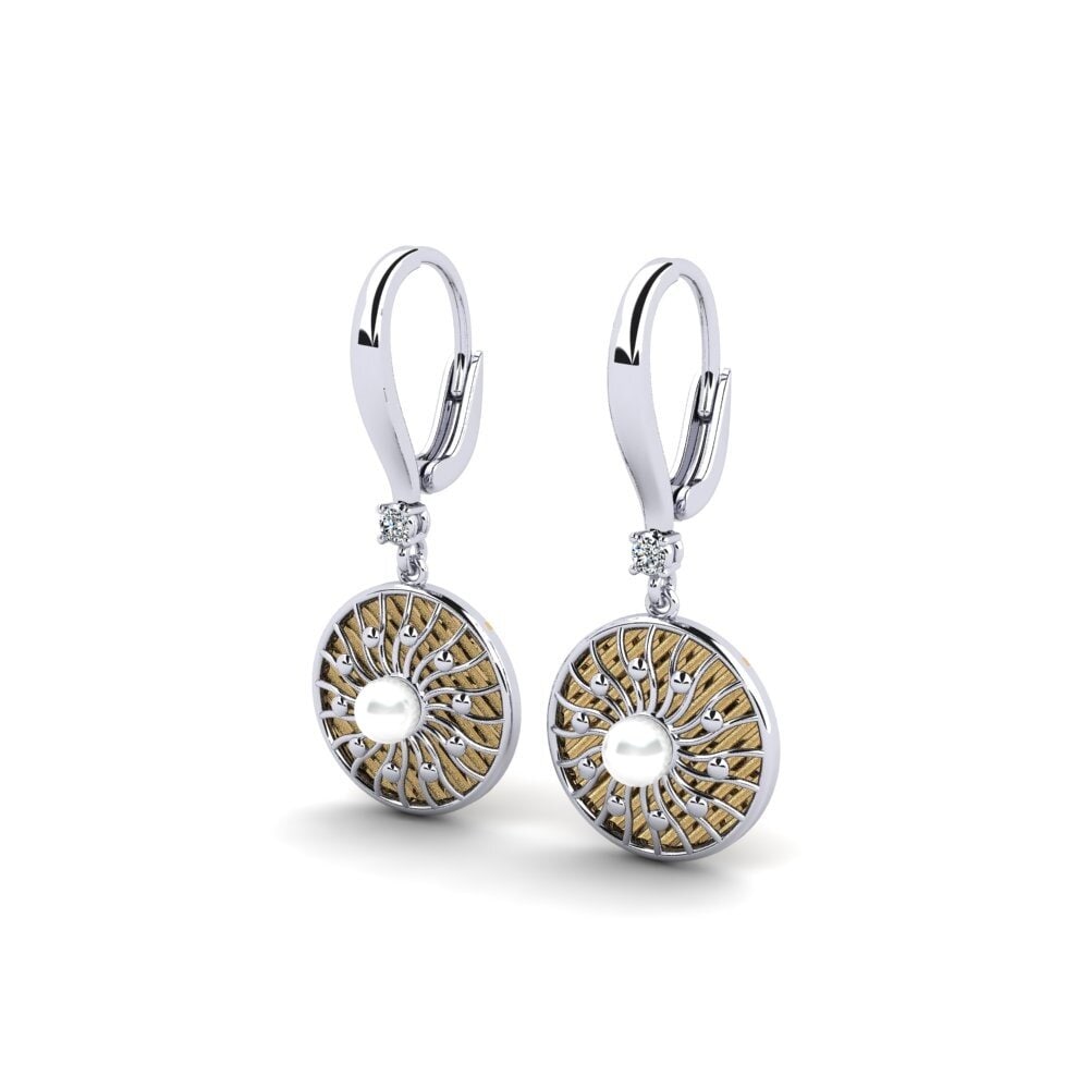 14k Oro Blanco & Amarillo Pendiente de mujer Filanir