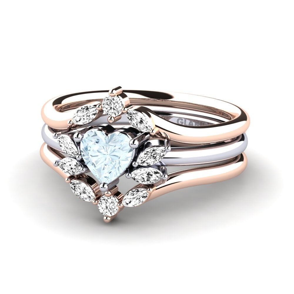 Aquamarine Ring Finam SET