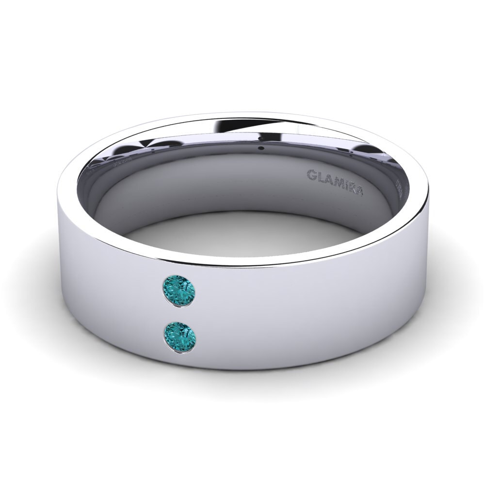 Diamante Azul Anillo de Hombre Fine Tune
