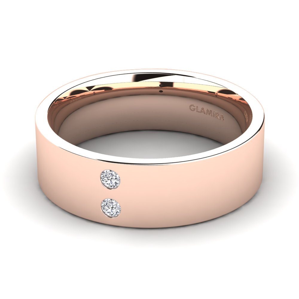 18ct Rose Gold Lab Grown Diamond Men's Ring Fine Tune