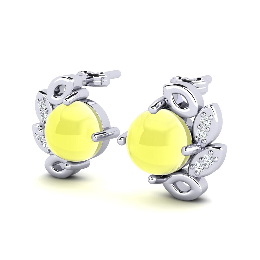 Cabochon Lemon Topaz Women's Earring Finetta