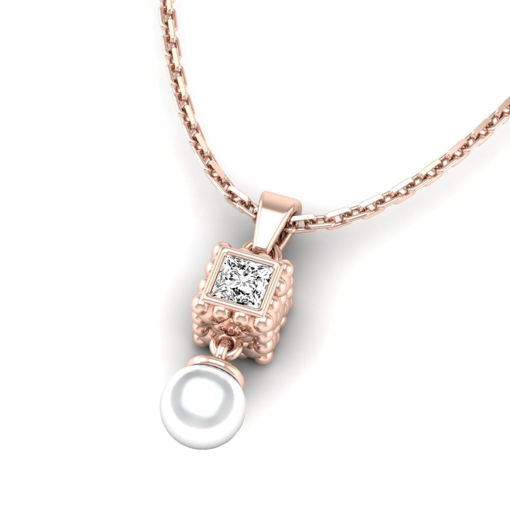 Princess Moissanite Women's Pendant Finick
