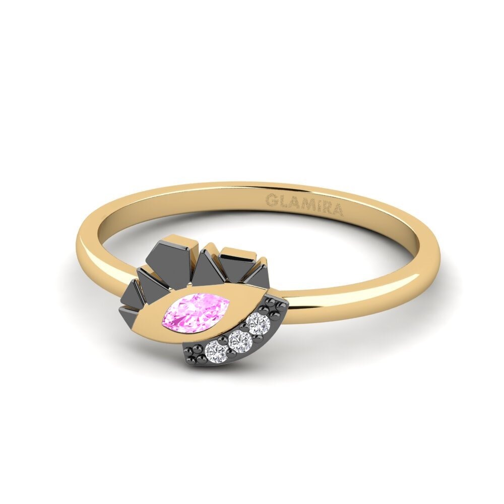 Rosa Saphir Ring Finster