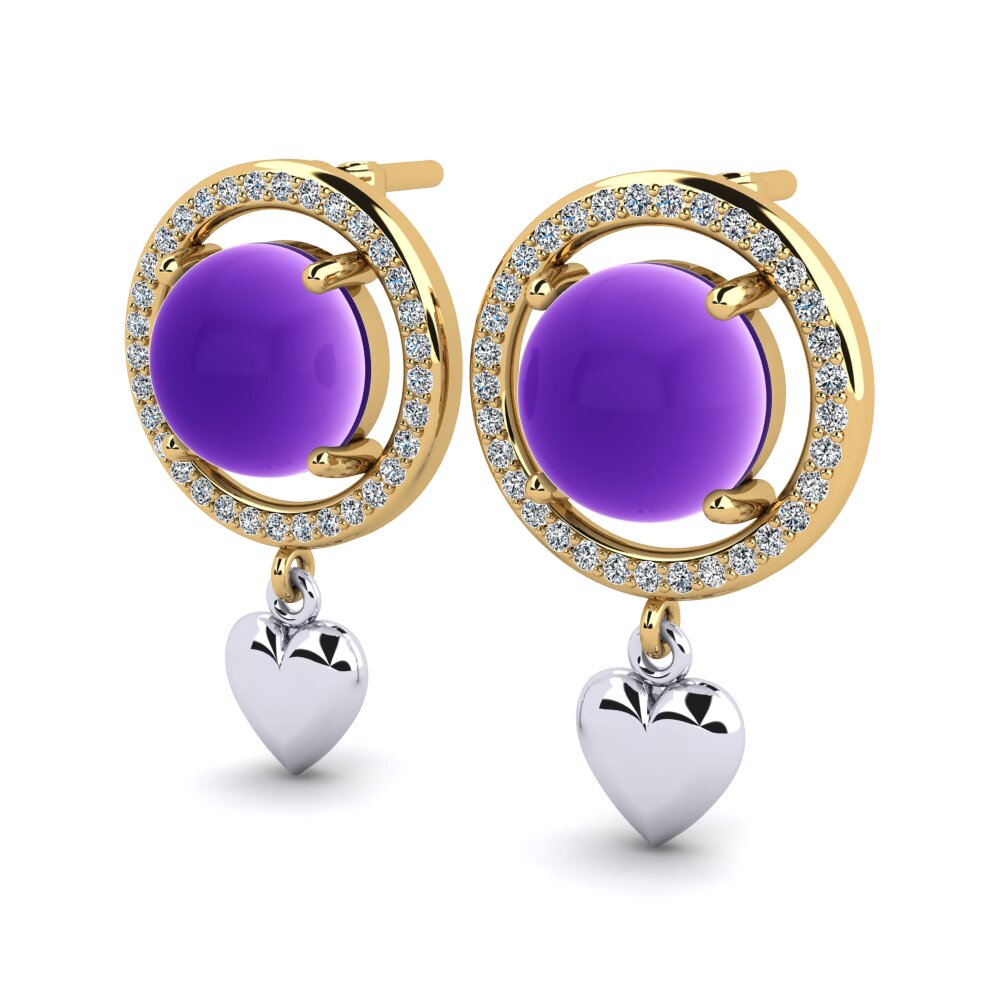 14ct Yellow & White Gold Women's Earring Fiora