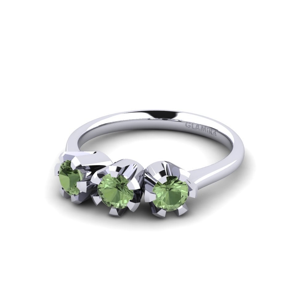 Green Sapphire Engagement Ring Fiorella