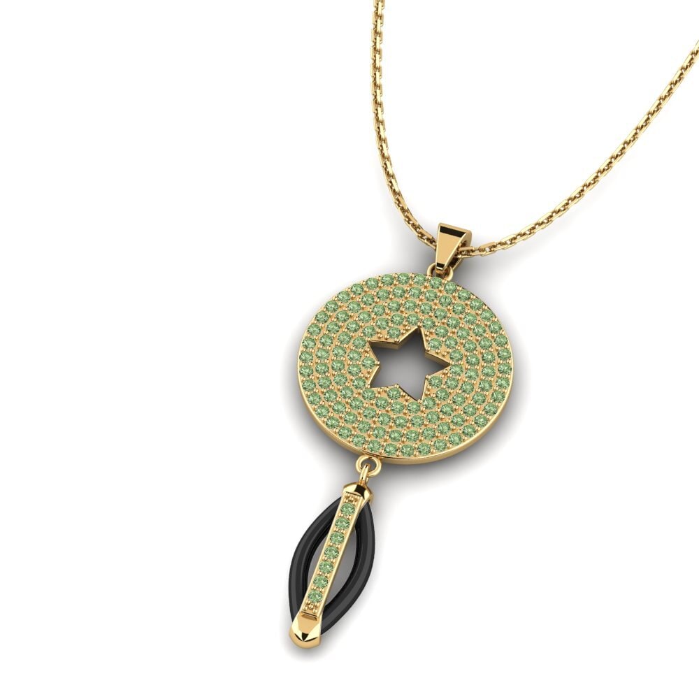 Diamante Verde Colgante de Mujer Firefall
