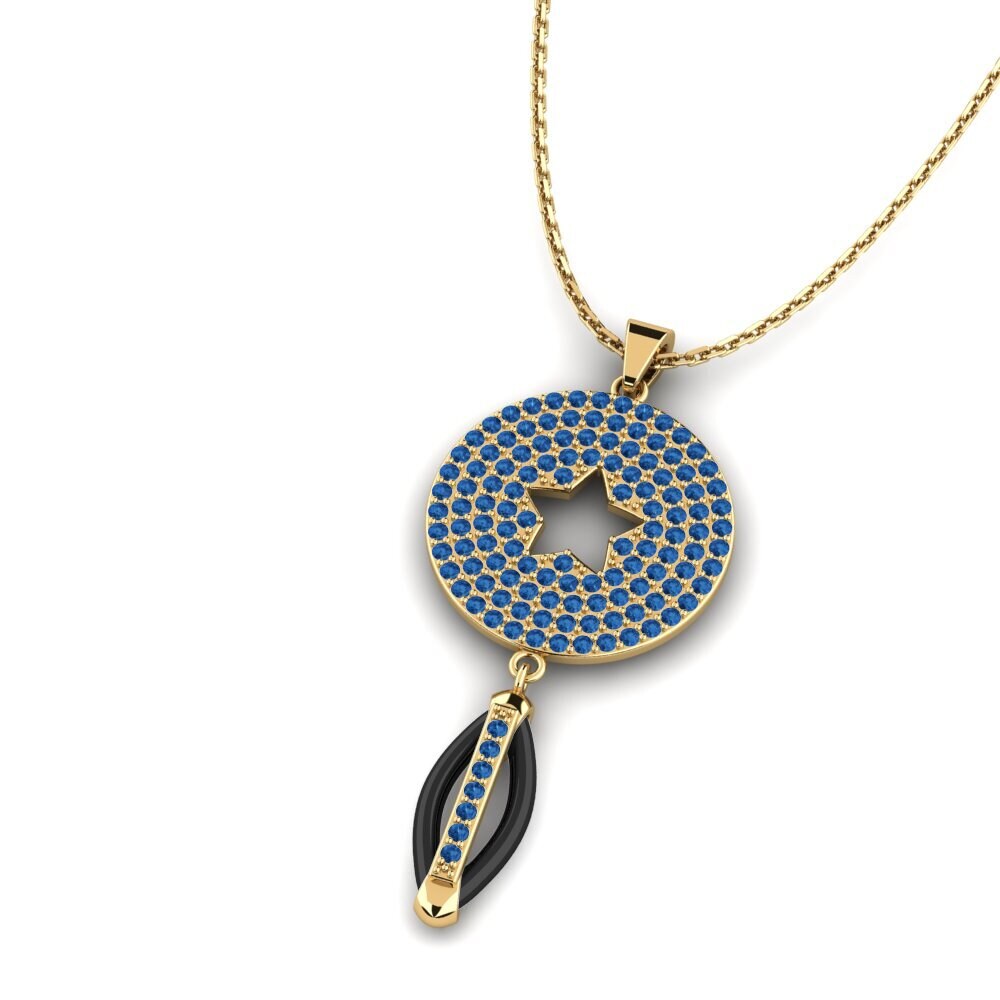 Circonita Azul Oscuro Colgante de Mujer Firefall
