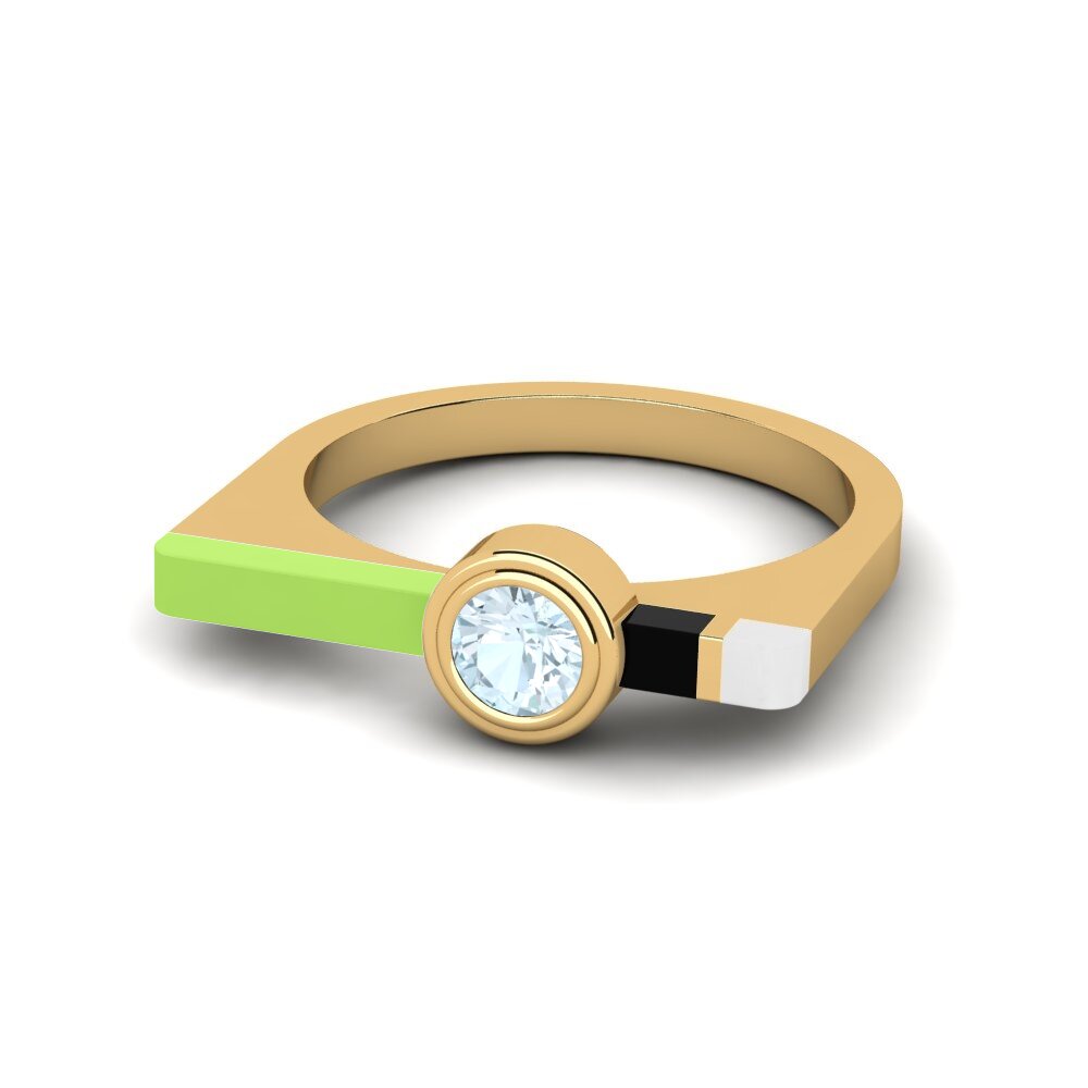 Gelbgold 750 Ring Fjel