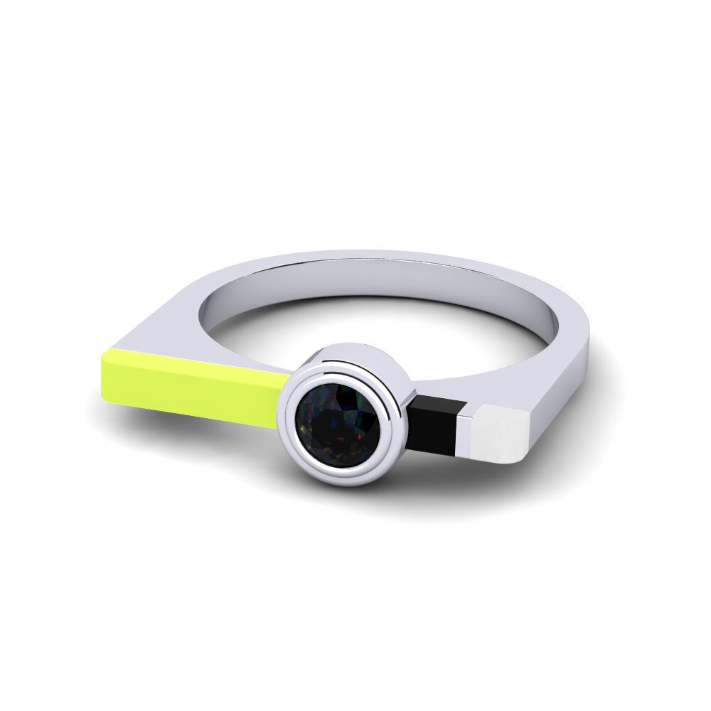 Schwarzer Opal Ring Fjel