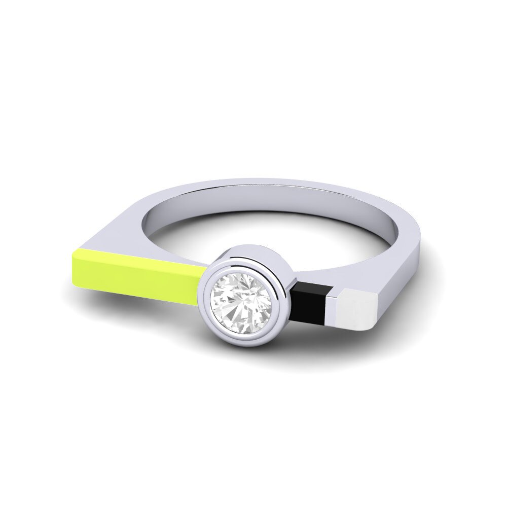 Weißer Saphir Ring Fjel