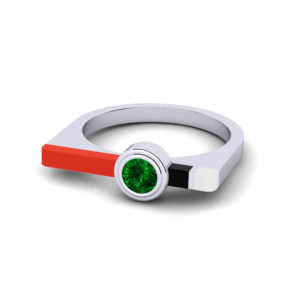 Grüner Zirkonia Ring Fjel