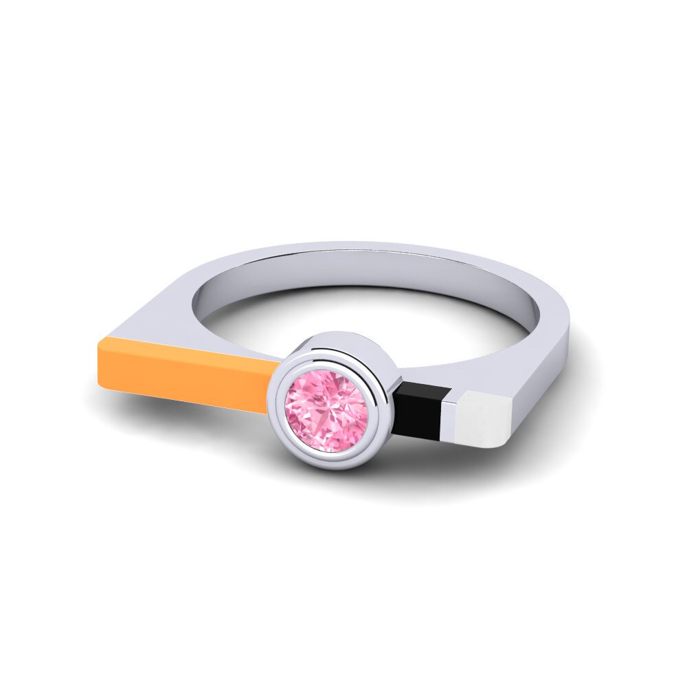 Rosa Saphir Ring Fjel