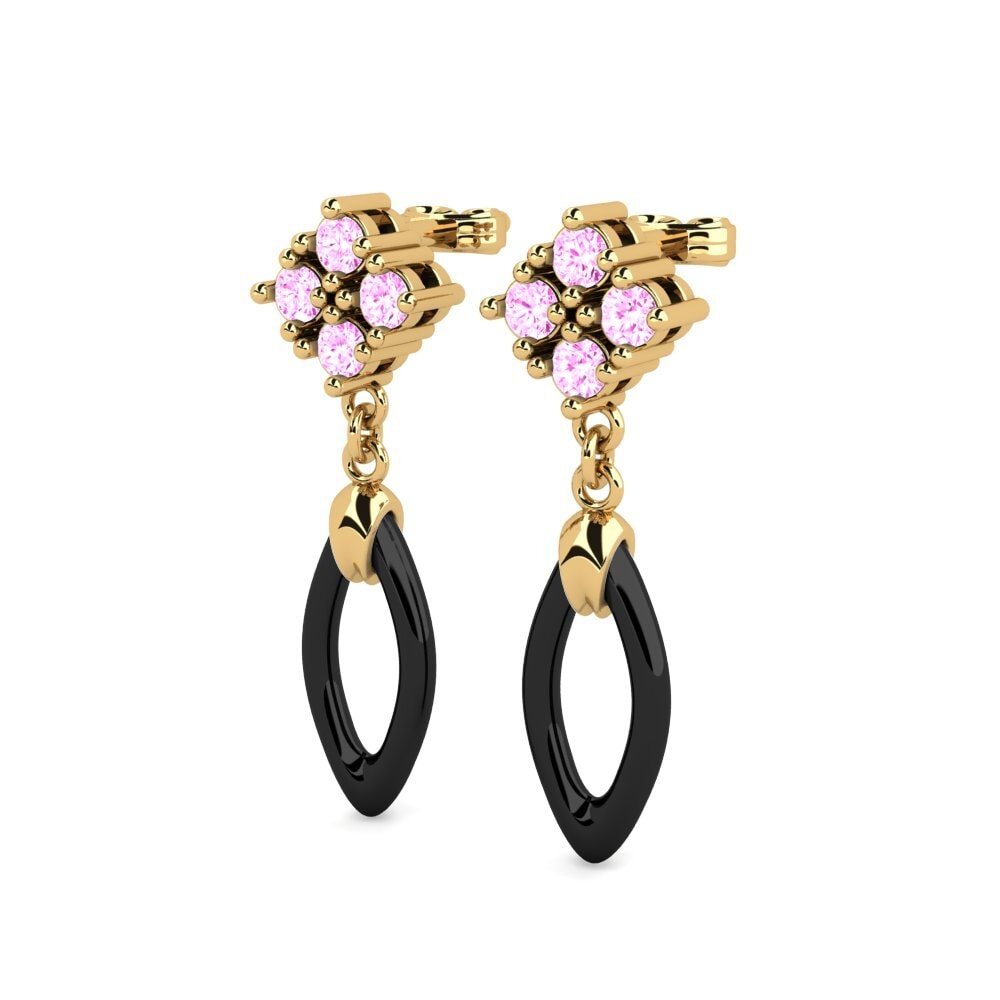 Safira Rosa Brincos Feminino Flaherty