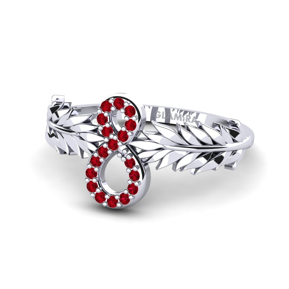 Circonita Roja Anillo Flaks