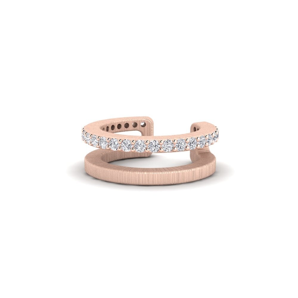 18ct Rose Gold Diamond Men's Ear Cuff Flam