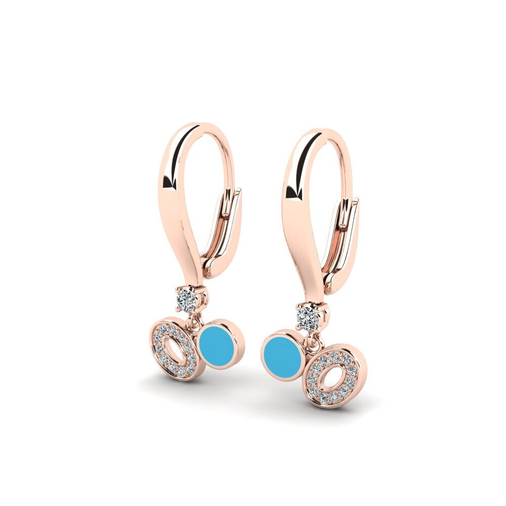 14k Oro Rosa Pendiente de mujer Flaudien
