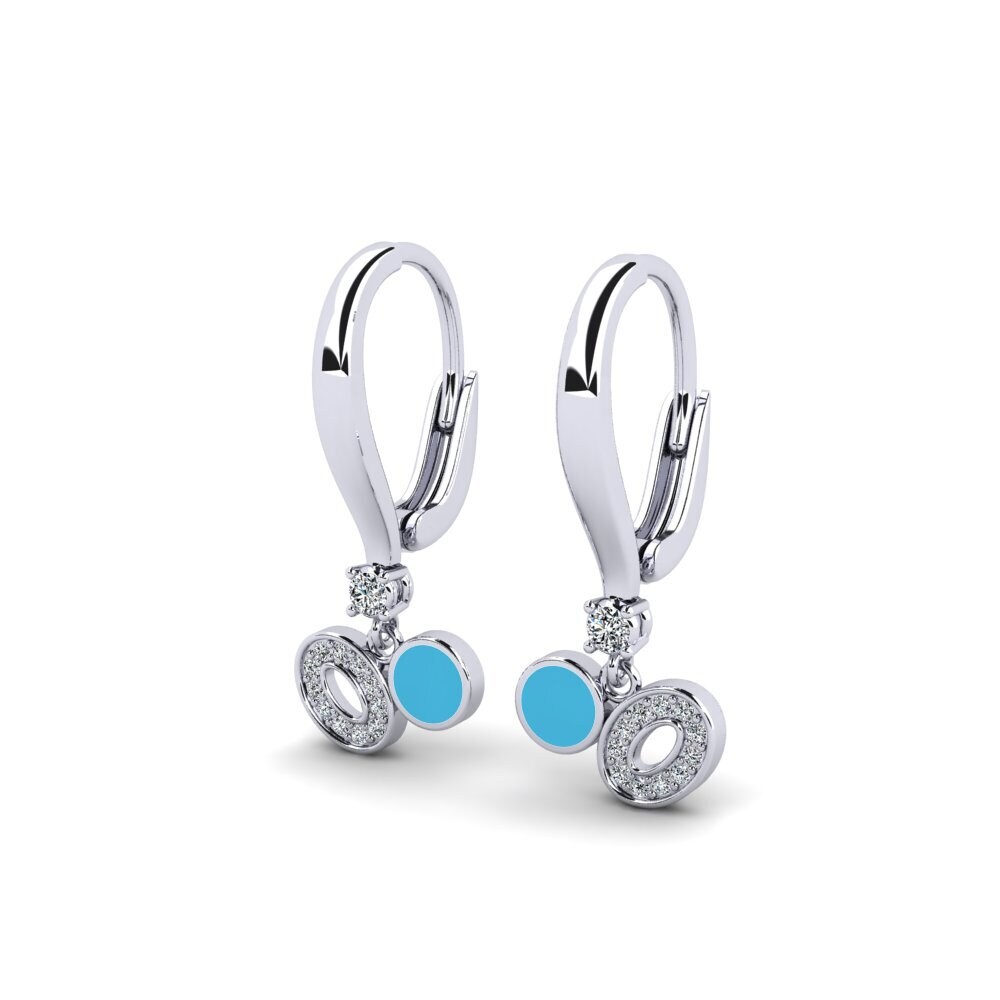 950 Platin Damen ohrring Flaudien