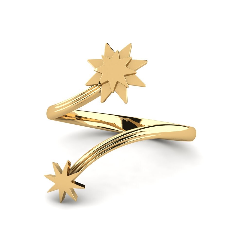 9k Oro Amarillo Anillo Flessibile