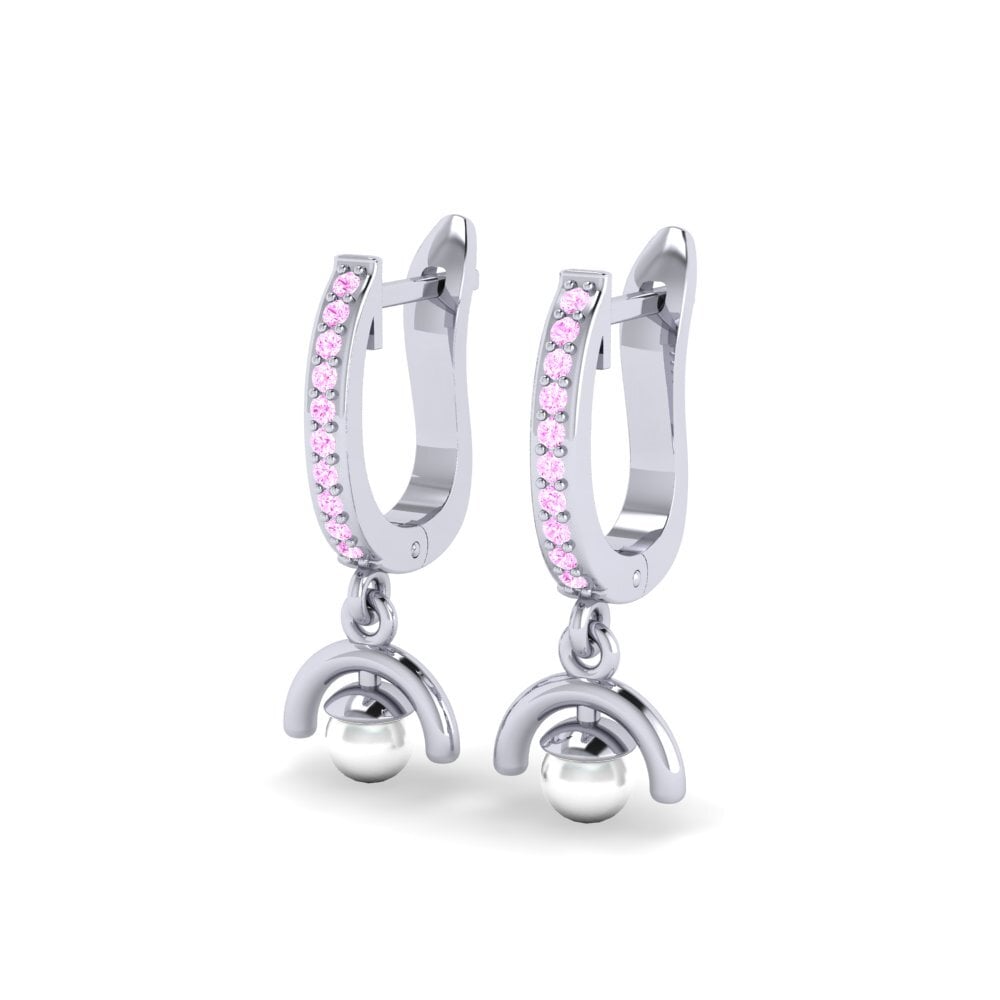 Pink Sapphire Women's Earring Flientom