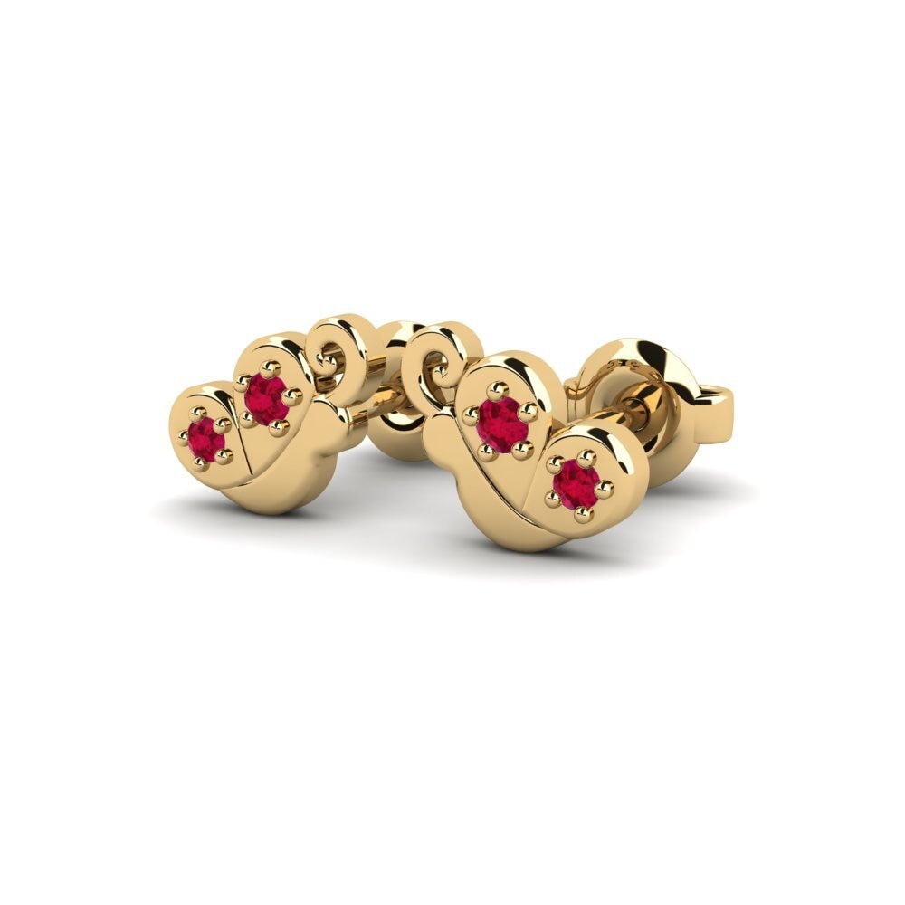 Ruby Kid's Earring Floroj