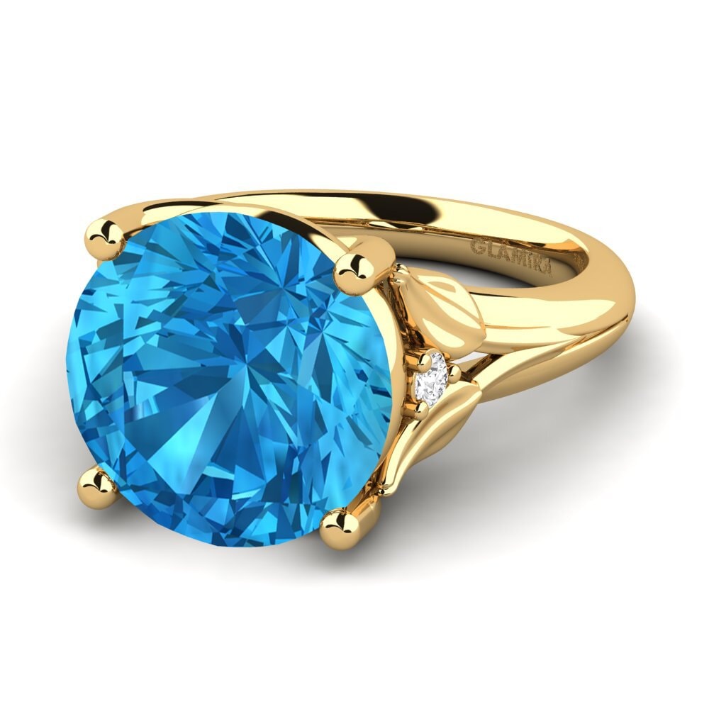 18k Oro Amarillo Anillo Florrie