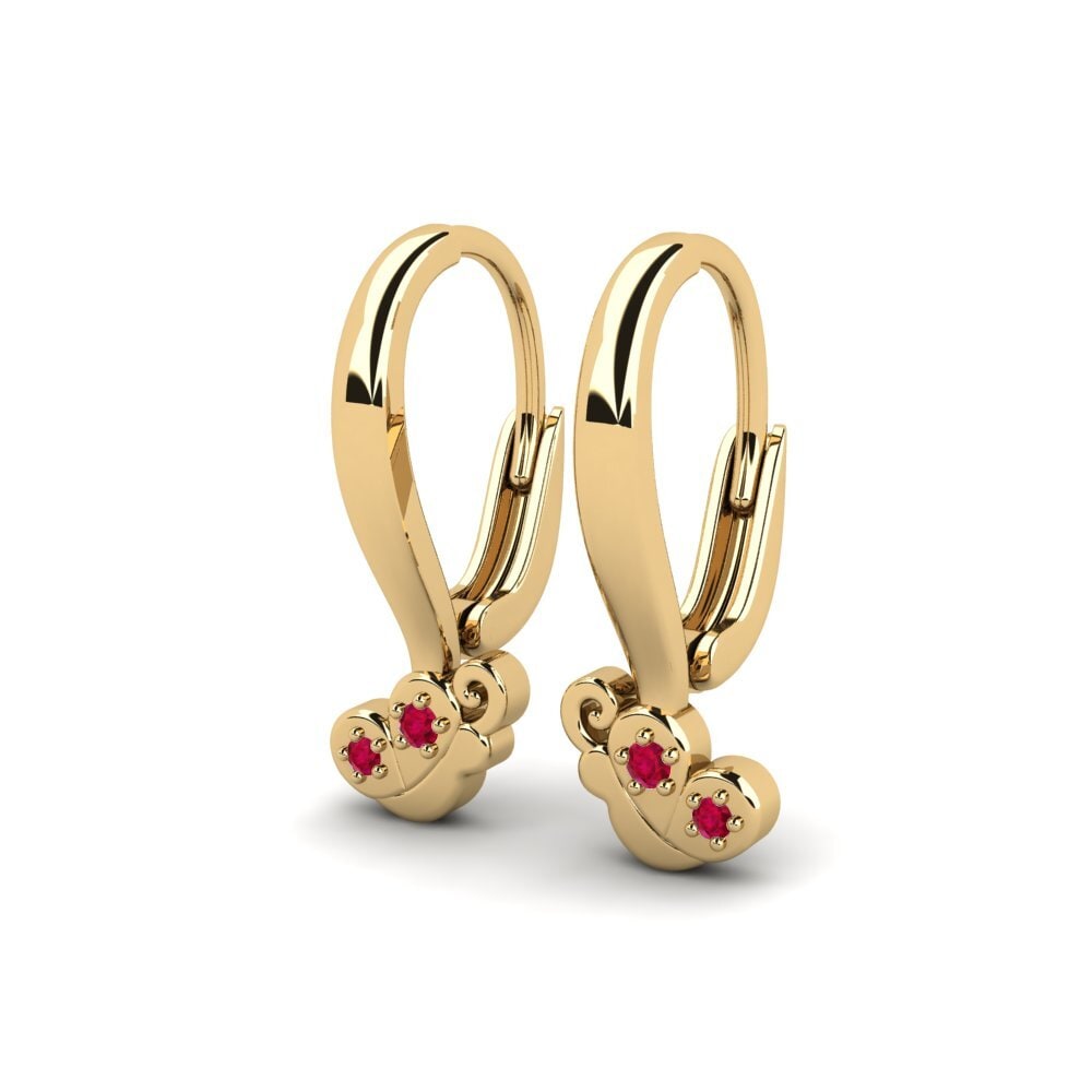 Ruby Kid's Earring Flors