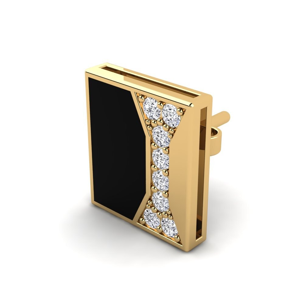 14ct Yellow Gold Men's Earring Fluence
