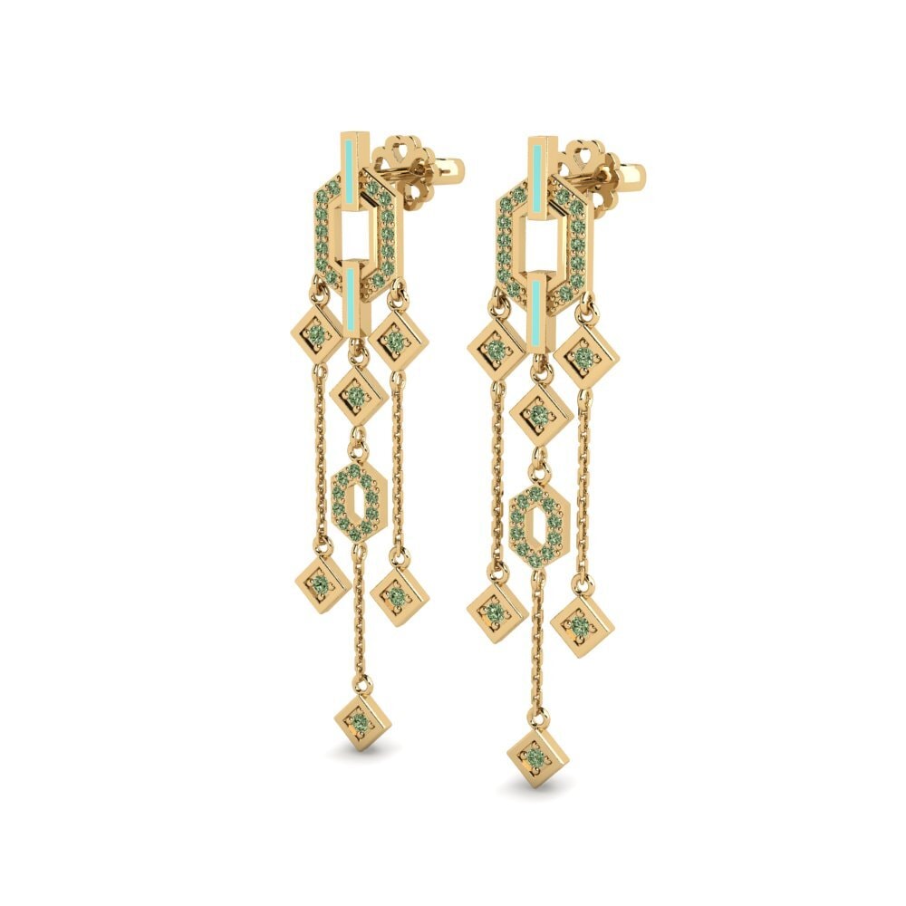Diamante Verde Pendiente de mujer Fluidity