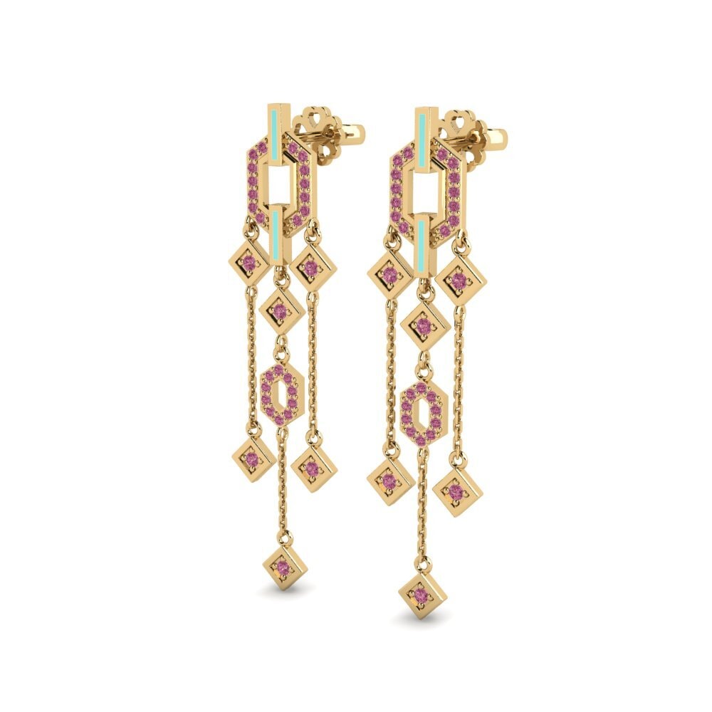 Granate Rhodolite Pendiente de mujer Fluidity