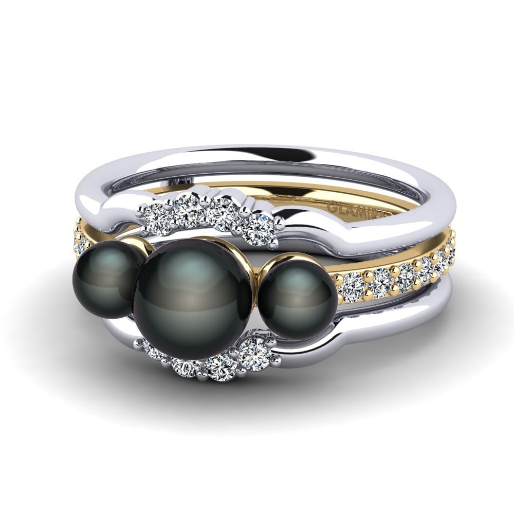 Bagues Or Blanc & Jaune 14k Enhancer
