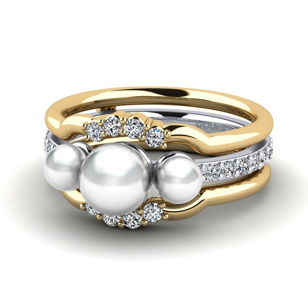 Enhancer 14k Yellow & White Gold Engagement Rings