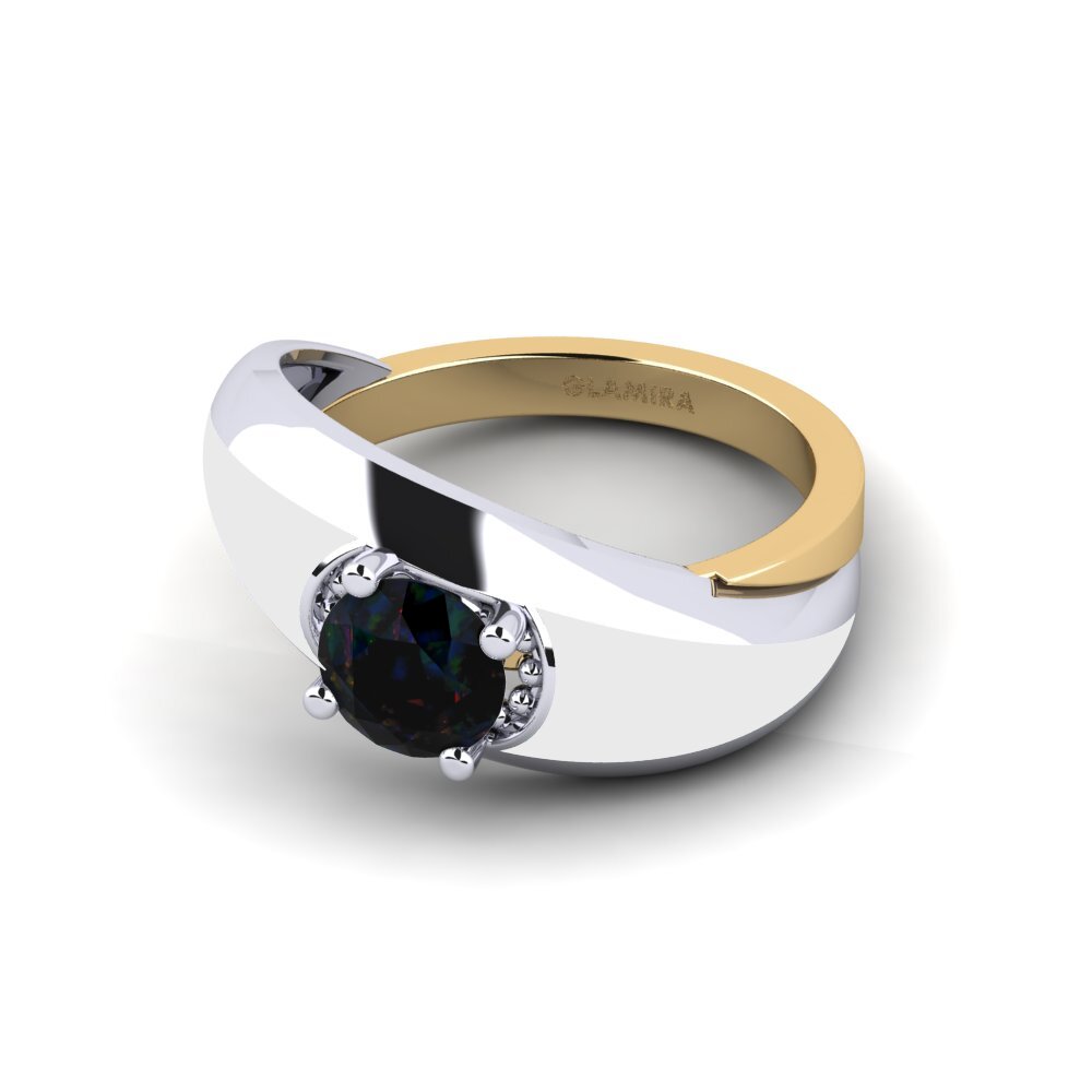 Schwarzer Opal Ring Foldent