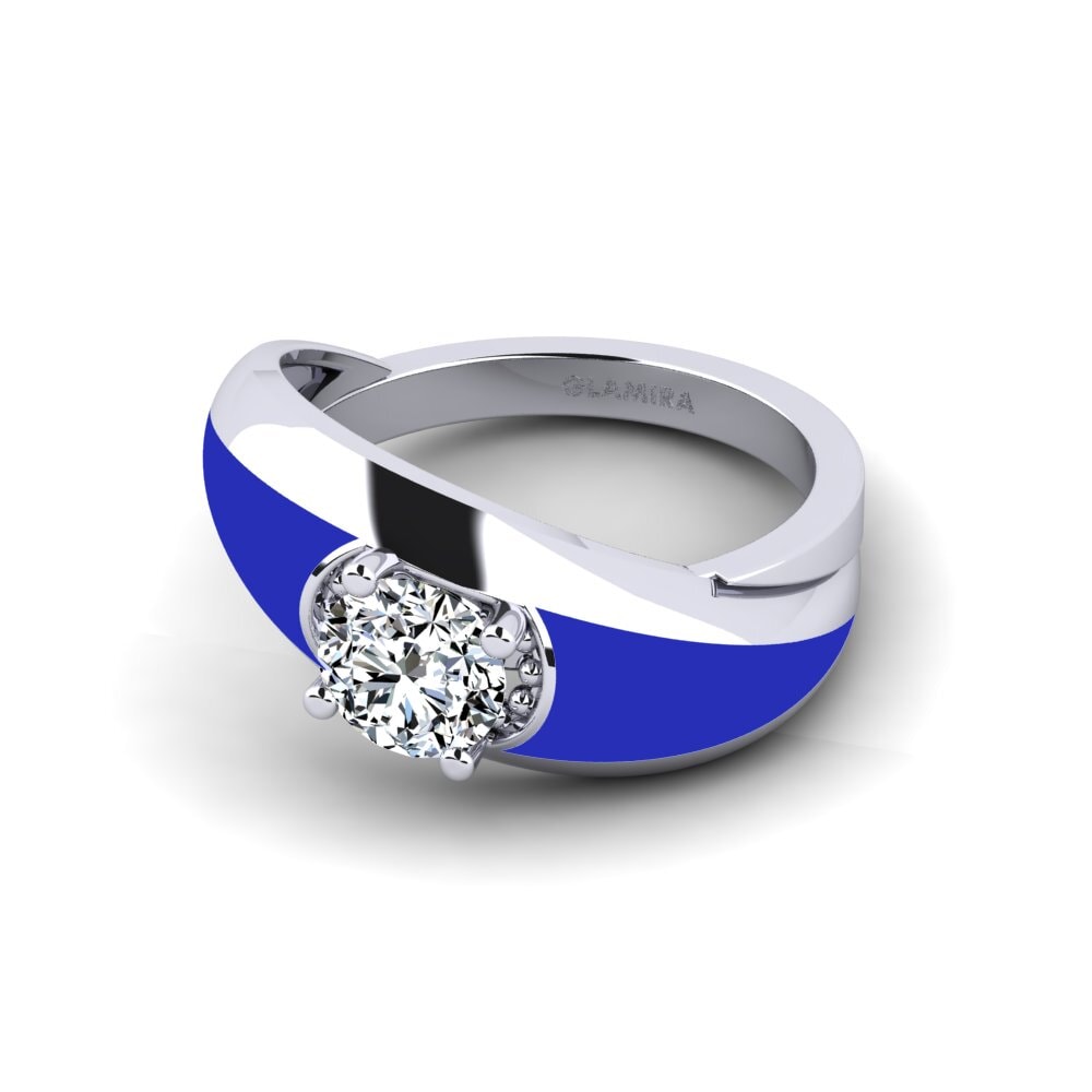 9ct White Gold Ring Foldent