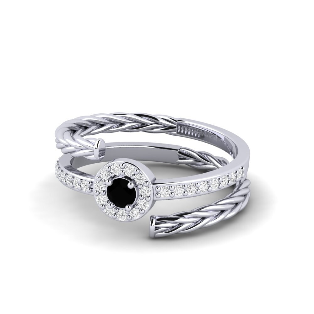 Black Onyx Ring Folha