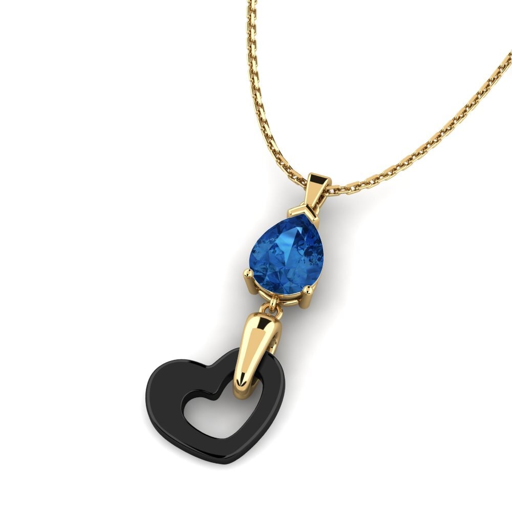 Circonita Azul Oscuro Colgante de Mujer Folkerts