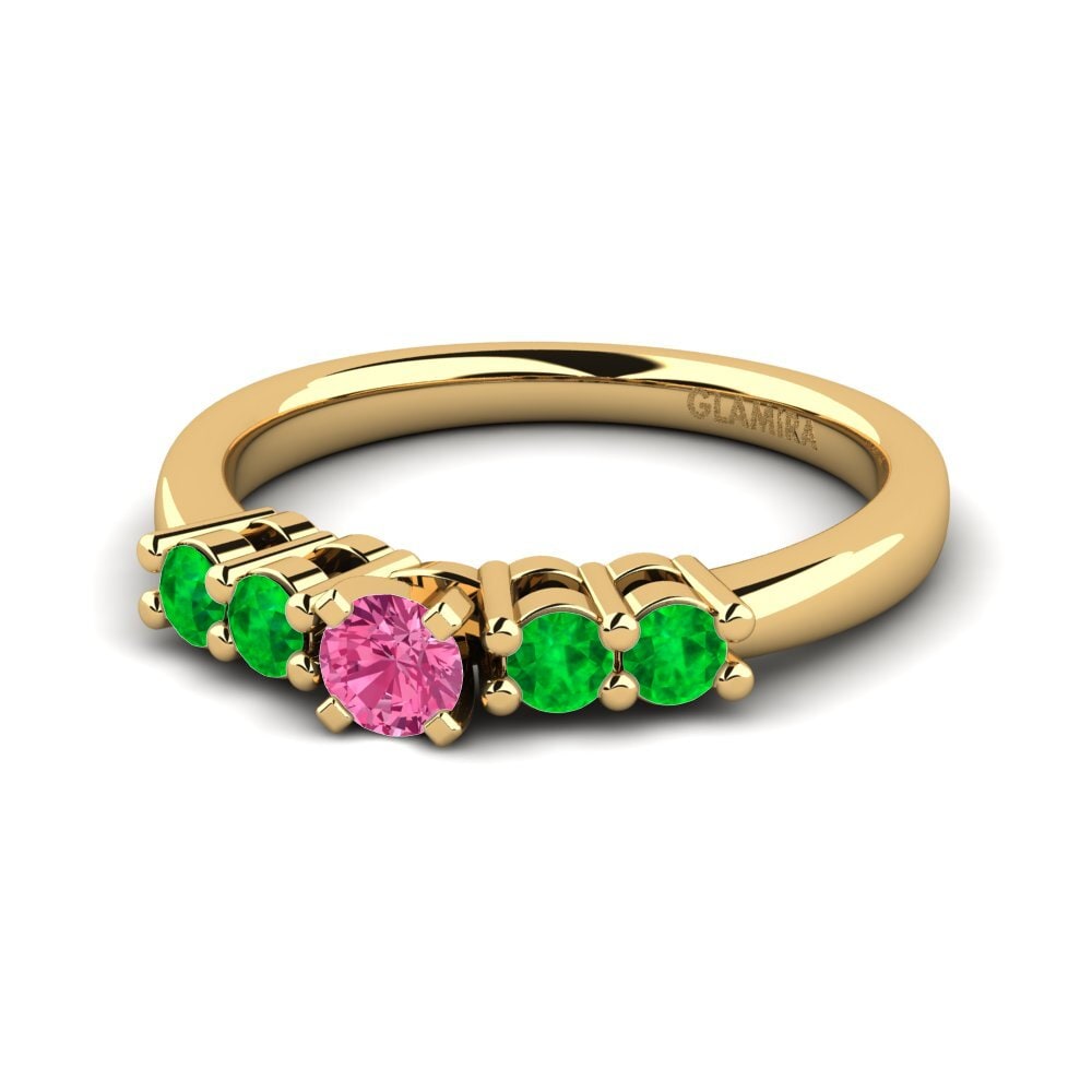 14K Yellow Gold Engagement Ring Fonda 0.16 crt