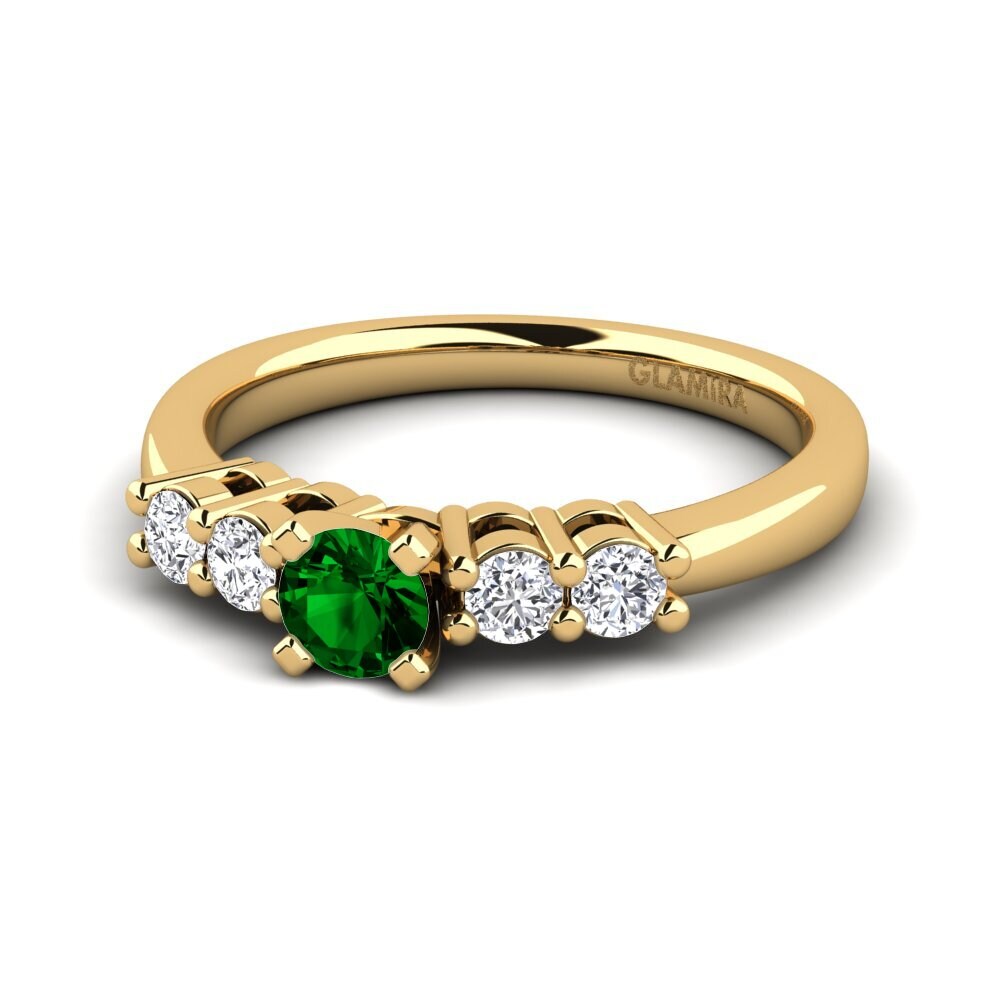 Green Zirconia Engagement Ring Fonda