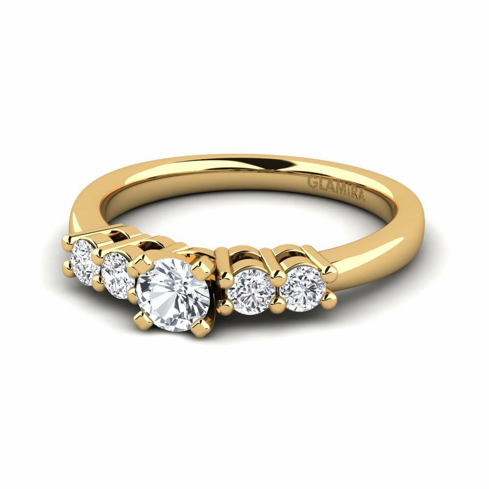 Circón Blanco Anillo de compromiso Fonda