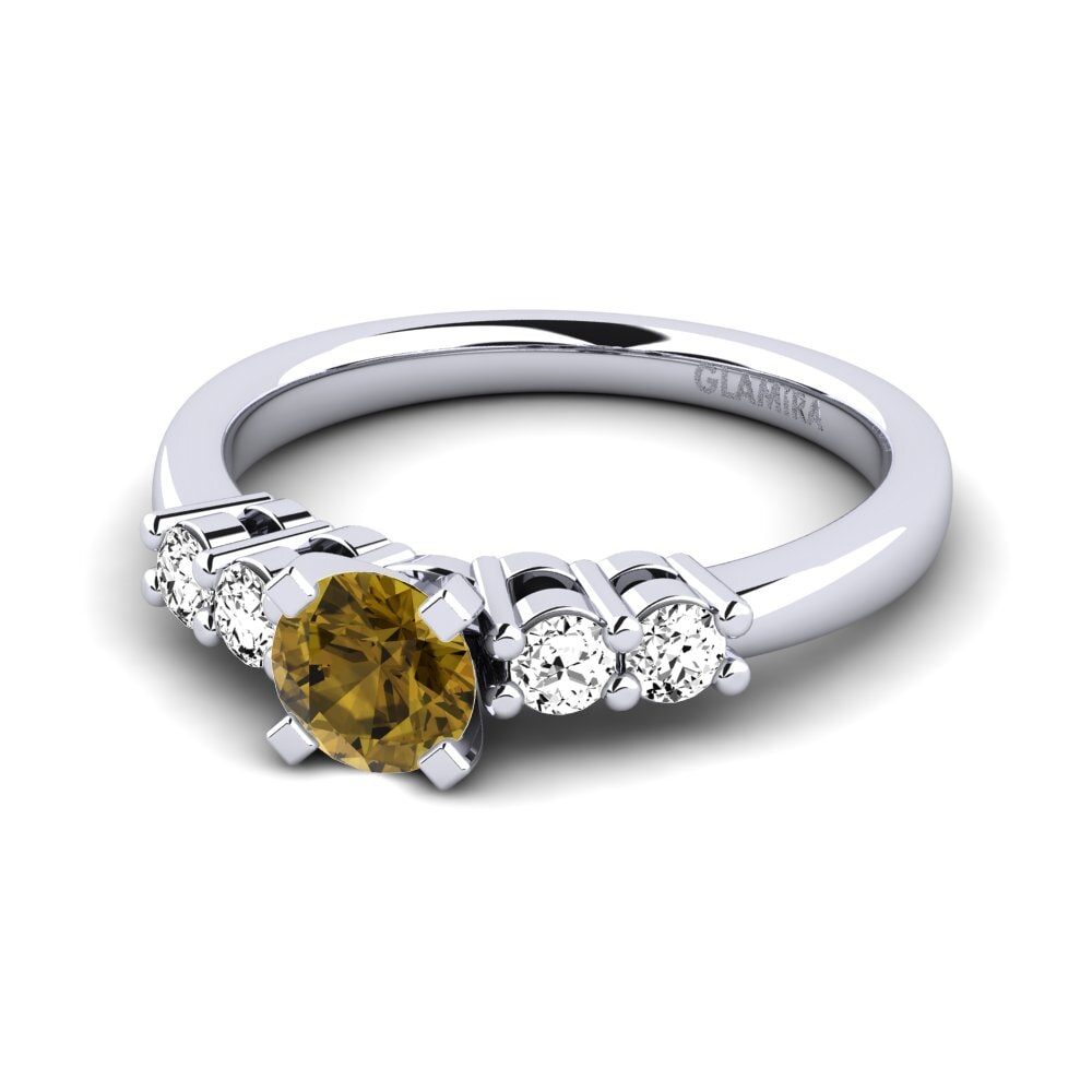 Brauner Zirkon Verlobungsring Fonda 0.5 crt