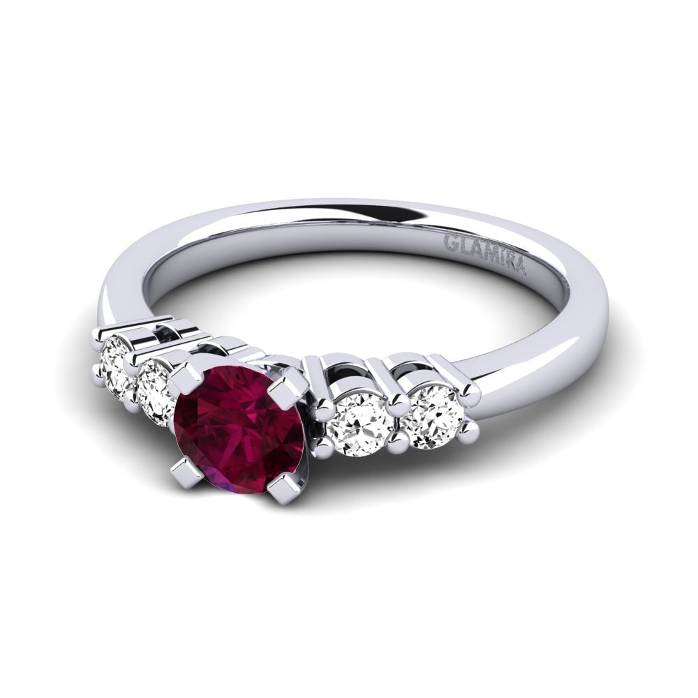 Granate Rhodolite Anillo de compromiso Fonda 0.5 crt