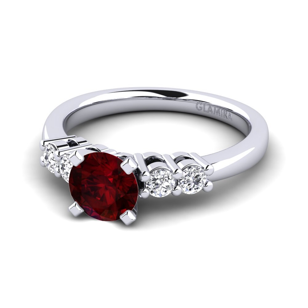 Garnet Engagement Ring Fonda 0.8 crt
