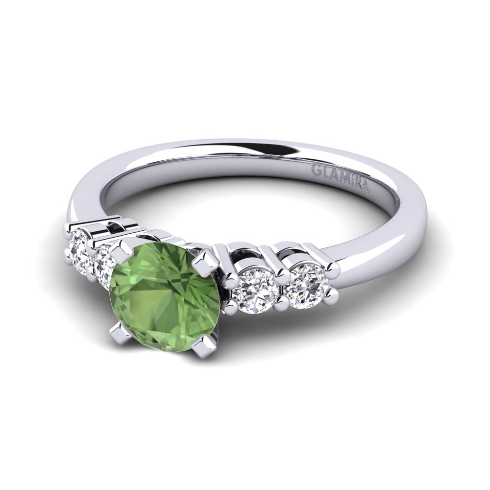 Green Sapphire Engagement Ring Fonda 0.8 crt