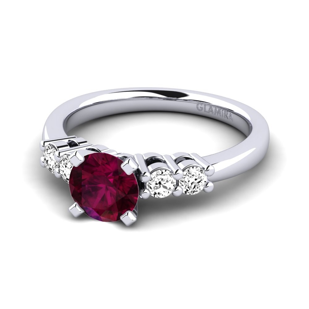 Granate Rhodolite Anillo de compromiso Fonda 0.8 crt