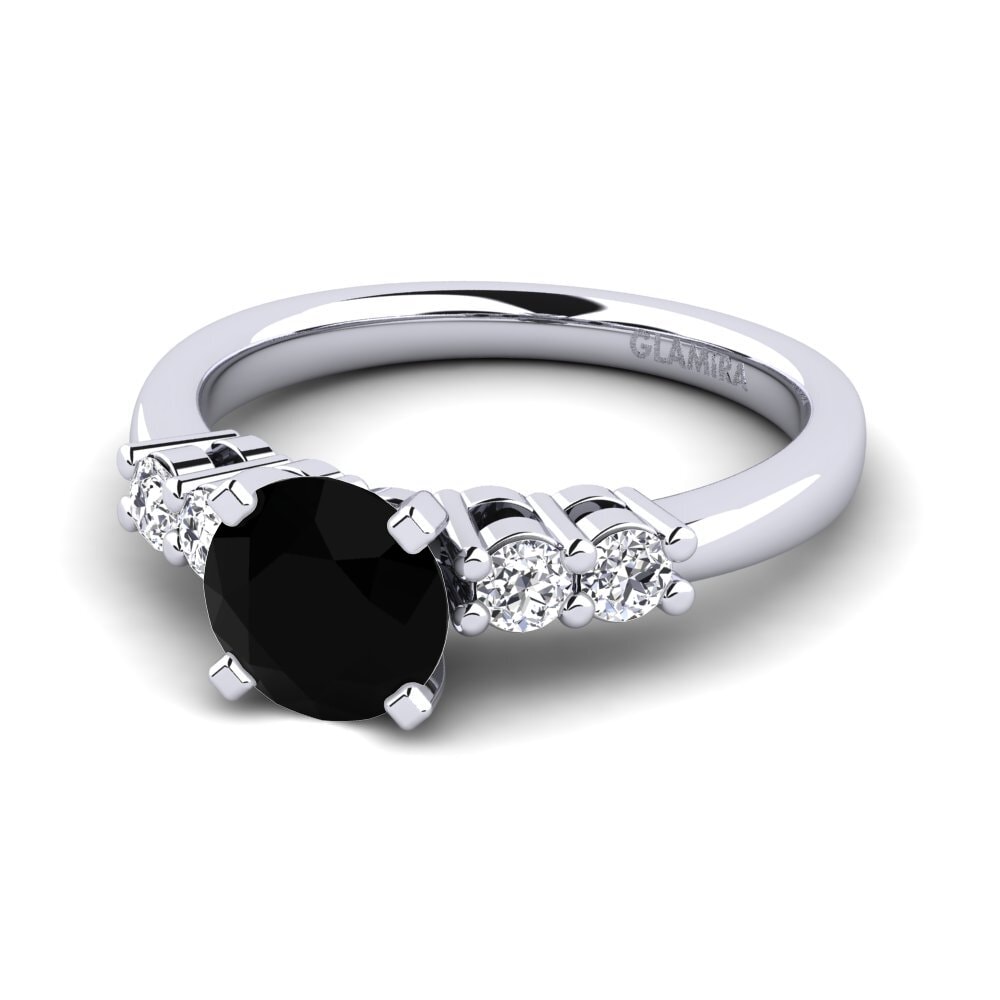 Black Onyx Engagement Ring Fonda 1.0 crt