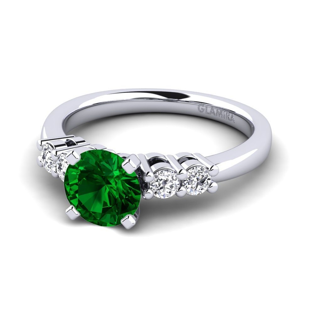 Green Zirconia Engagement Ring Fonda 1.0 crt
