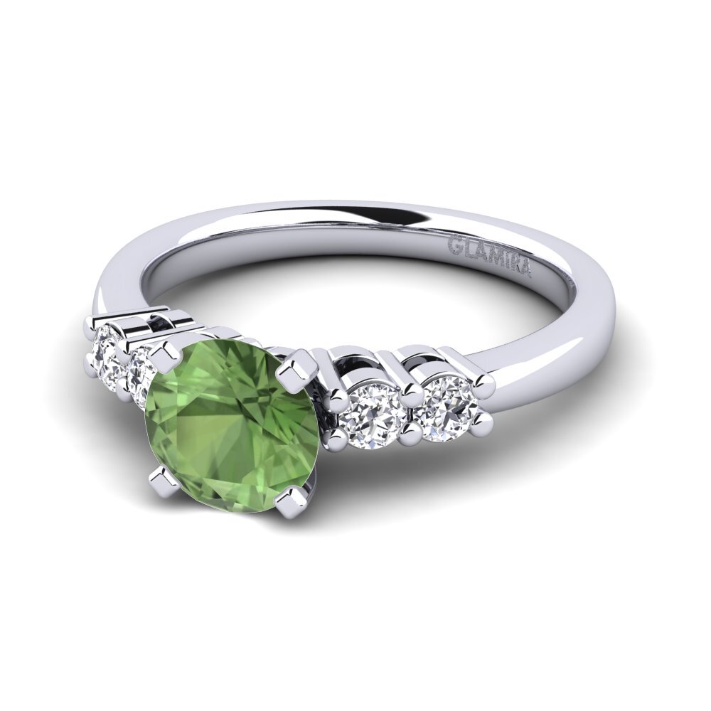 Green Sapphire Engagement Ring Fonda 1.0 crt