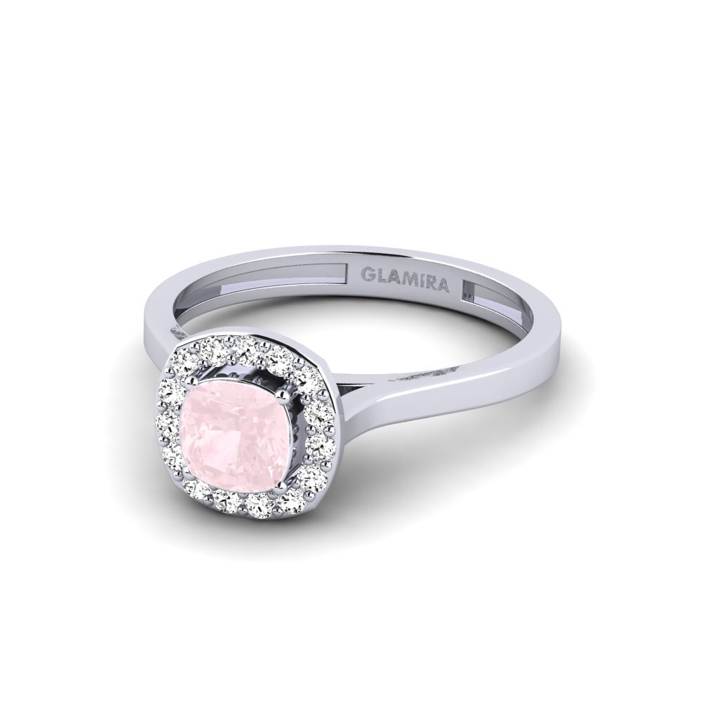Rose Quartz Engagement Ring Fontaine